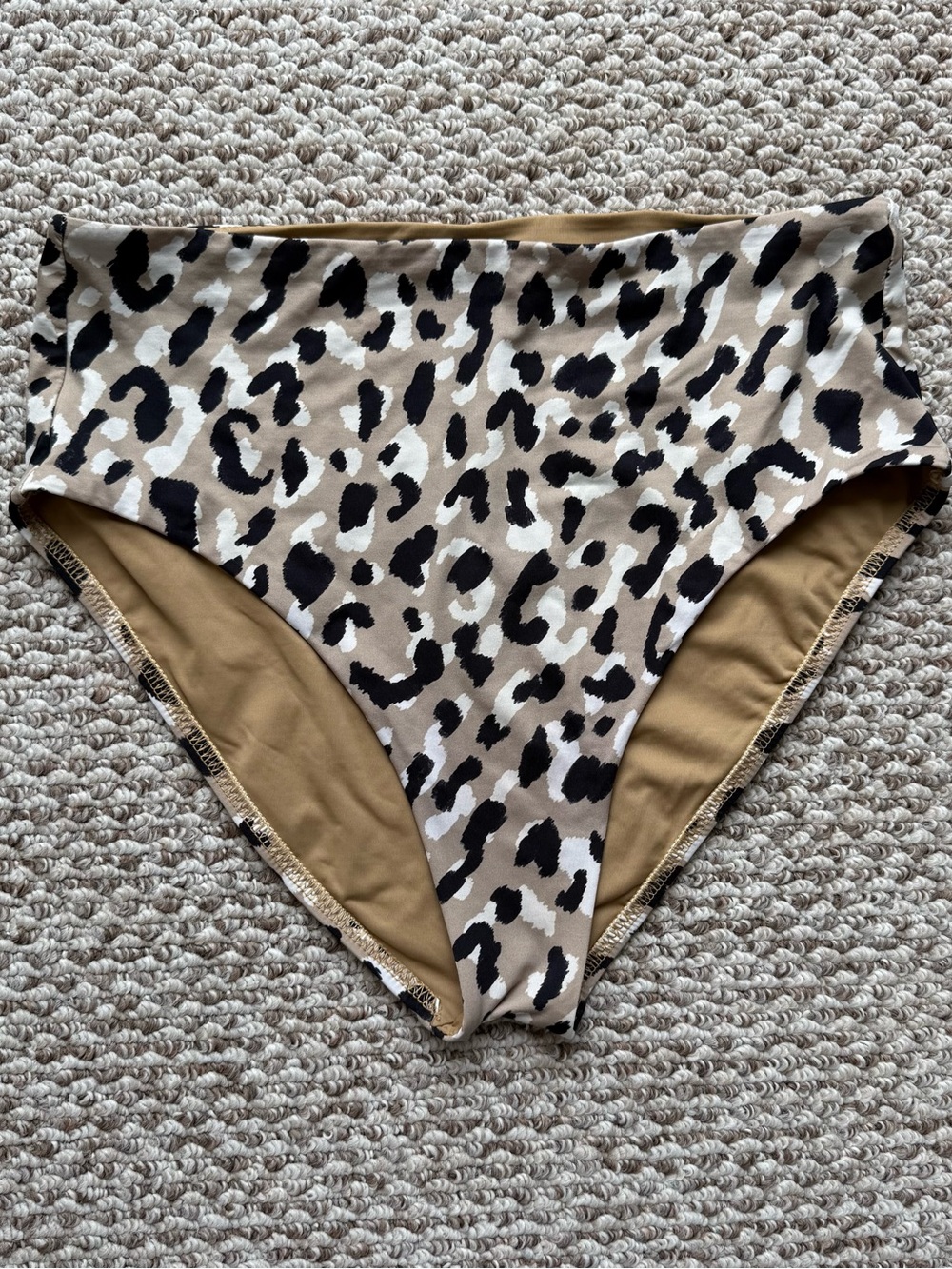 Vitamin A Barcelona Animal Print High-Waist Bikini Bottom